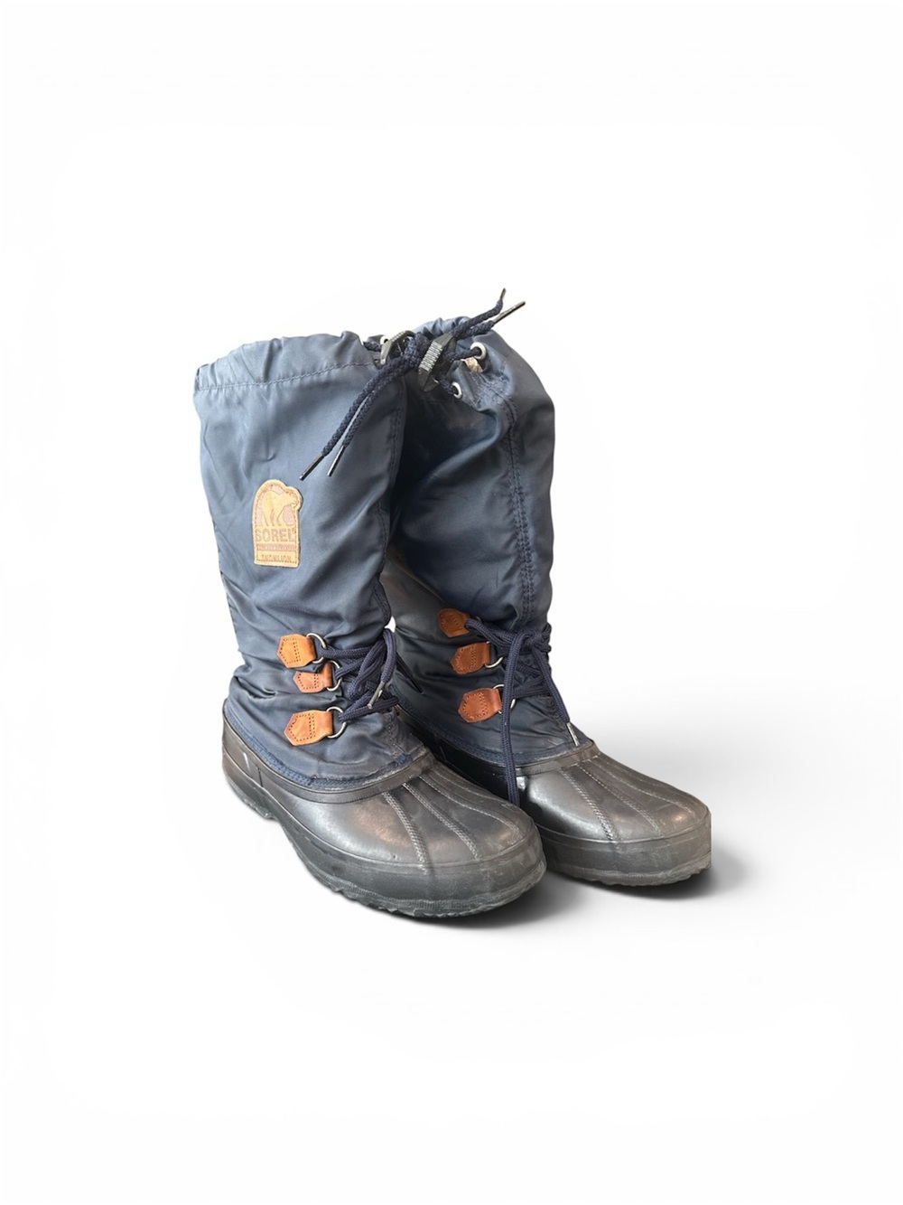 Woman’s Sorel Navy and Black Insulated Snowlion Snow Boots